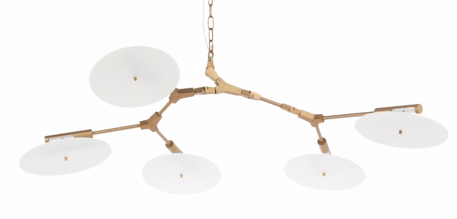 Люстра White Disc 5 ламп Люстра White Disc 5 ламп - Loft-Concept в Брянске