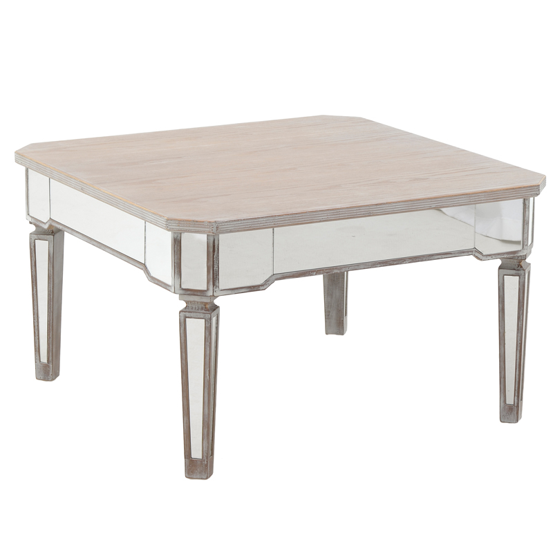 Кофейный стол Amlet Mirrored Table Бежево-серый Зеркало Кофейный стол Amlet Mirrored Table Бежево-серый Зеркало в Брянске | Loft Concept