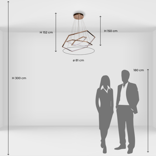 Люстра с 3-мя подвесами в виде шестиугольников Hexagon Horizontal в Брянске