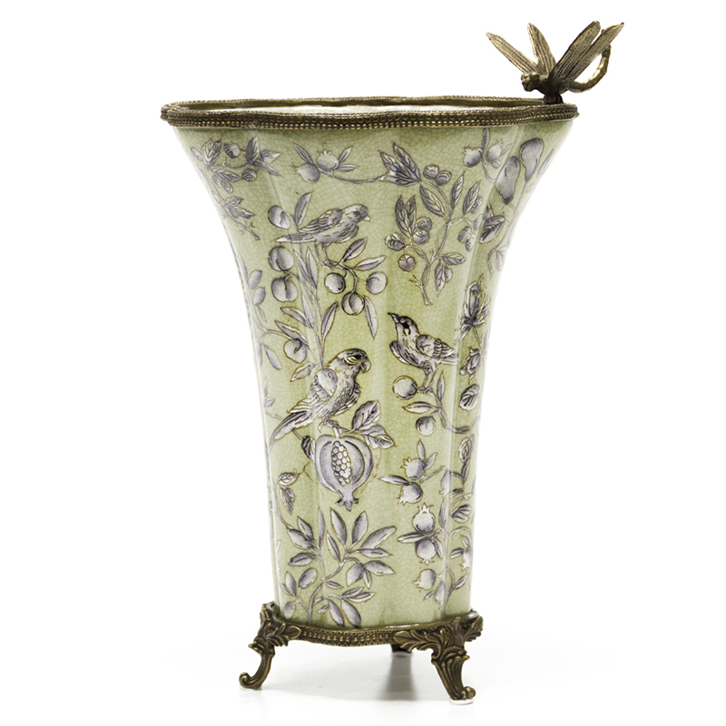 Ваза Pomegranate Vase Золотой Прозрачный зеленый Ваза Pomegranate Vase Золотой Прозрачный зеленый в Брянске | Loft Concept
