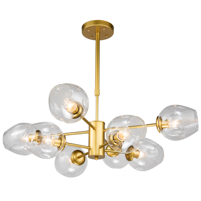 Люстра Branching Bubble Chandelier gold 8 Глянцевое золото Прозрачный Люстра Branching Bubble Chandelier gold 8 Глянцевое золото Прозрачный в Брянске | Loft Concept
