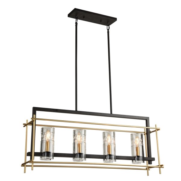 Подвесной светильник Brass Glass Pendant 4 Черный Латунь Подвесной светильник Brass Glass Pendant 4 Черный Латунь в Брянске | Loft Concept