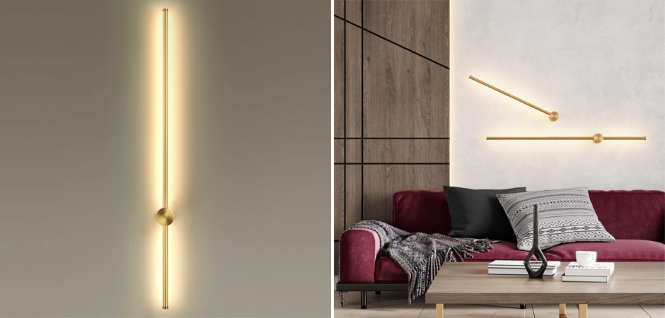Бра светодиодное Trumpet tube Gold 100см Бра светодиодное Trumpet tube Gold 100см - Loft-Concept в Брянске