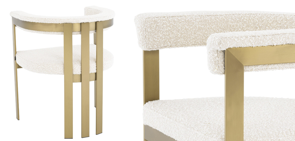 Стул Eichholtz Dining Chair Clubhouse boucle cream Стул Eichholtz Dining Chair Clubhouse boucle cream - Loft-Concept в Брянске