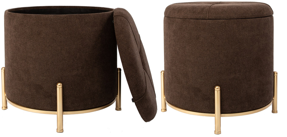 Пуф Gold Legs коричневый Пуф Gold Legs коричневый - Loft-Concept в Брянске