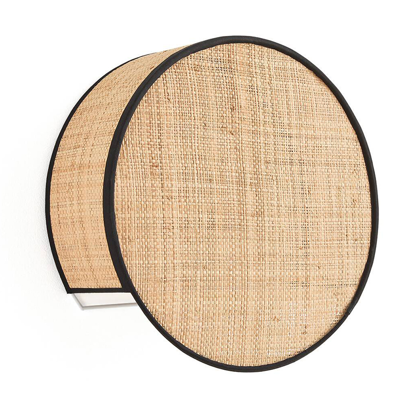 Бра Ottar Wicker Raffia Бежевый Черный Бра Ottar Wicker Raffia Бежевый Черный в Брянске | Loft Concept