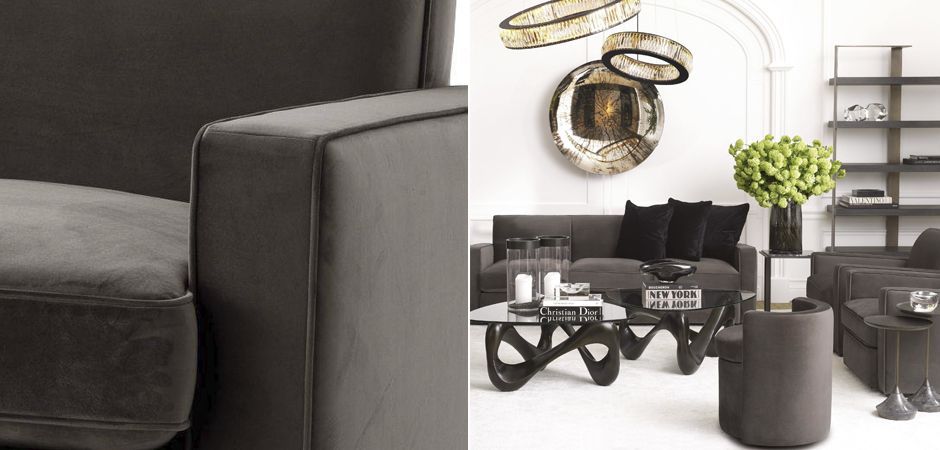 Диван Eichholtz Sofa Edmond grey Диван Eichholtz Sofa Edmond grey - Loft-Concept в Брянске