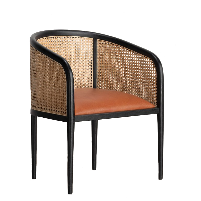 Кресло Rattan Decor Chair Terracotta Черный Терракотовый Бежевый Кресло Rattan Decor Chair Terracotta Черный Терракотовый Бежевый в Брянске | Loft Concept