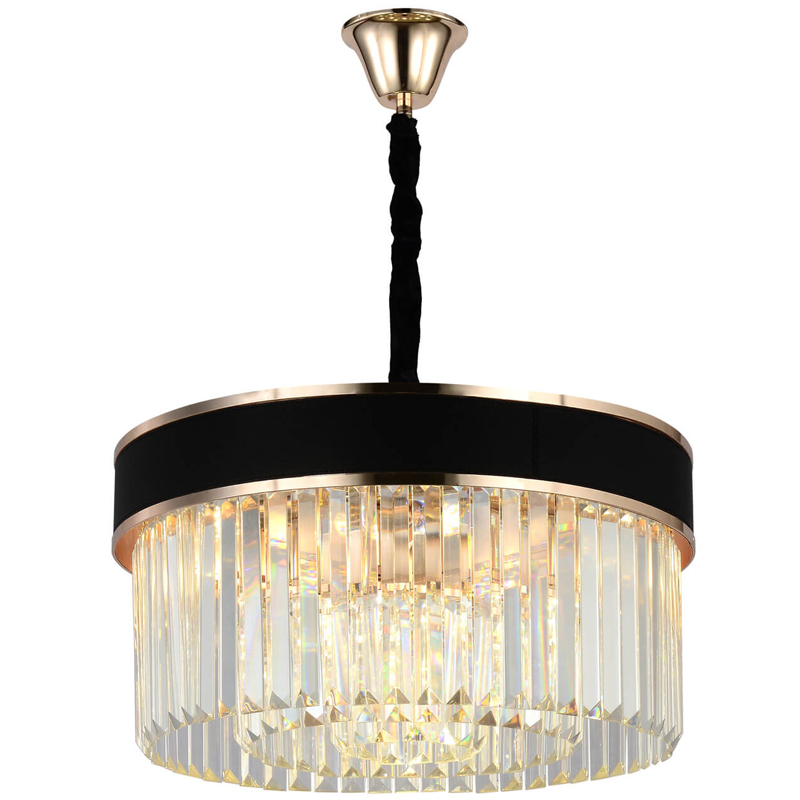 Люстра Holi Elegant With Golden Line light D 50 Черный Прозрачное Стекло Люстра Holi Elegant With Golden Line light D 50 Черный Прозрачное Стекло в Брянске | Loft Concept