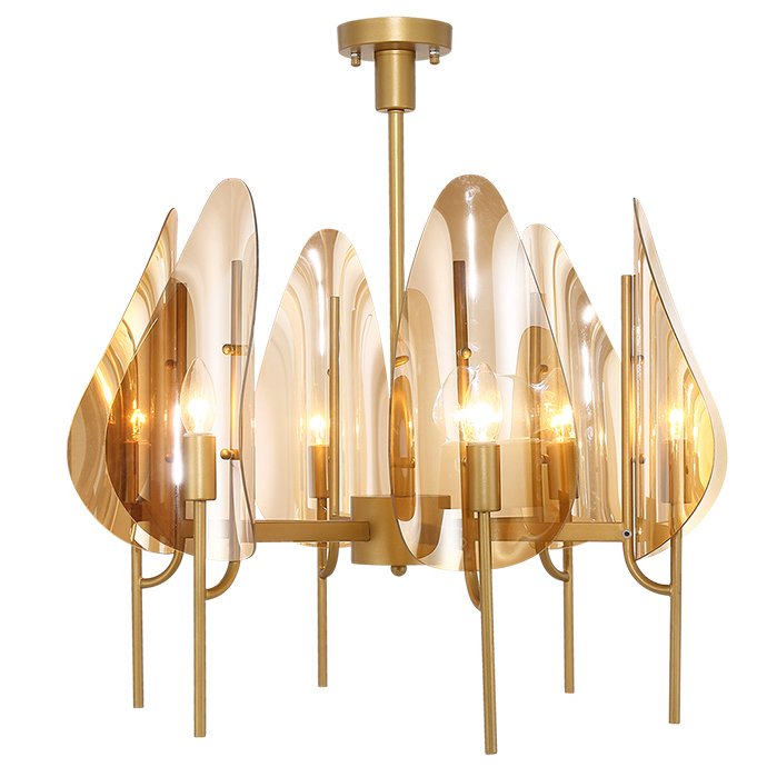 Люстра Chandelier Max Ingrand Fontana Arte Amber glass Золотой Янтарь (Amber) Люстра Chandelier Max Ingrand Fontana Arte Amber glass Золотой Янтарь (Amber) в Брянске | Loft Concept