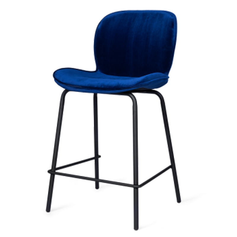 Полубарный стул Ardit Chair Черный Синий Полубарный стул Ardit Chair Черный Синий в Брянске | Loft Concept