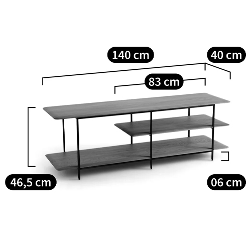ТВ-тумба с полками из массива ореха Derick Wooden TV Stand в Брянске