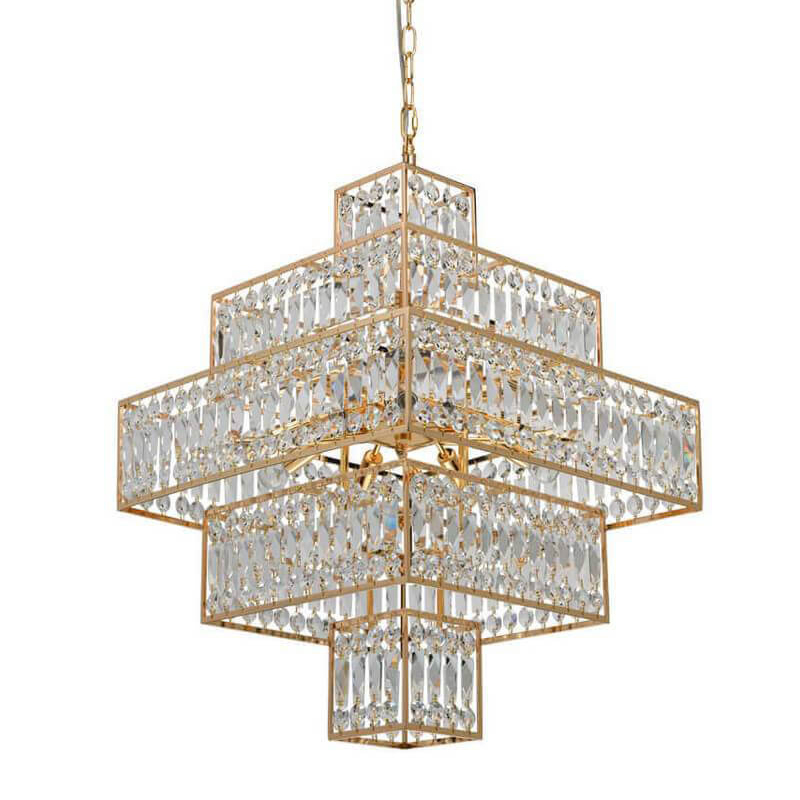 Люстра Crystal Inserts Lamp 16 Прозрачное Стекло Золотой Люстра Crystal Inserts Lamp 16 Прозрачное Стекло Золотой в Брянске | Loft Concept