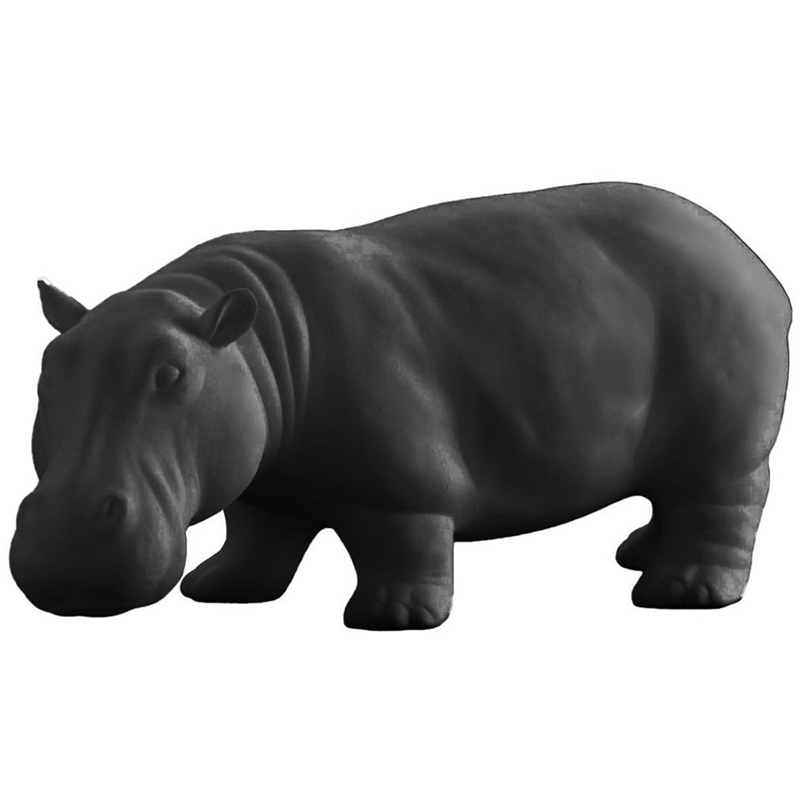 Статуэтка Abhika Hippo Bisc. Black Черный Статуэтка Abhika Hippo Bisc. Black Черный в Брянске | Loft Concept