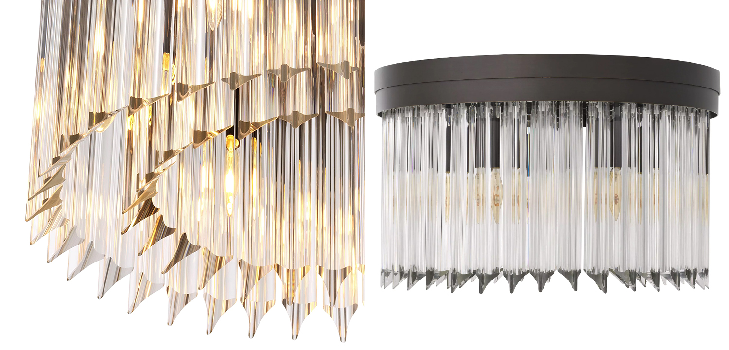 Потолочный светильник Eichholtz Ceiling Lamp Evina Bronze - фото