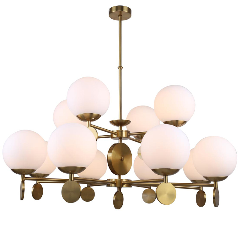 Люстра Kyran Chandelier Bronze 12 Бронза Белый Люстра Kyran Chandelier Bronze 12 Бронза Белый в Брянске | Loft Concept