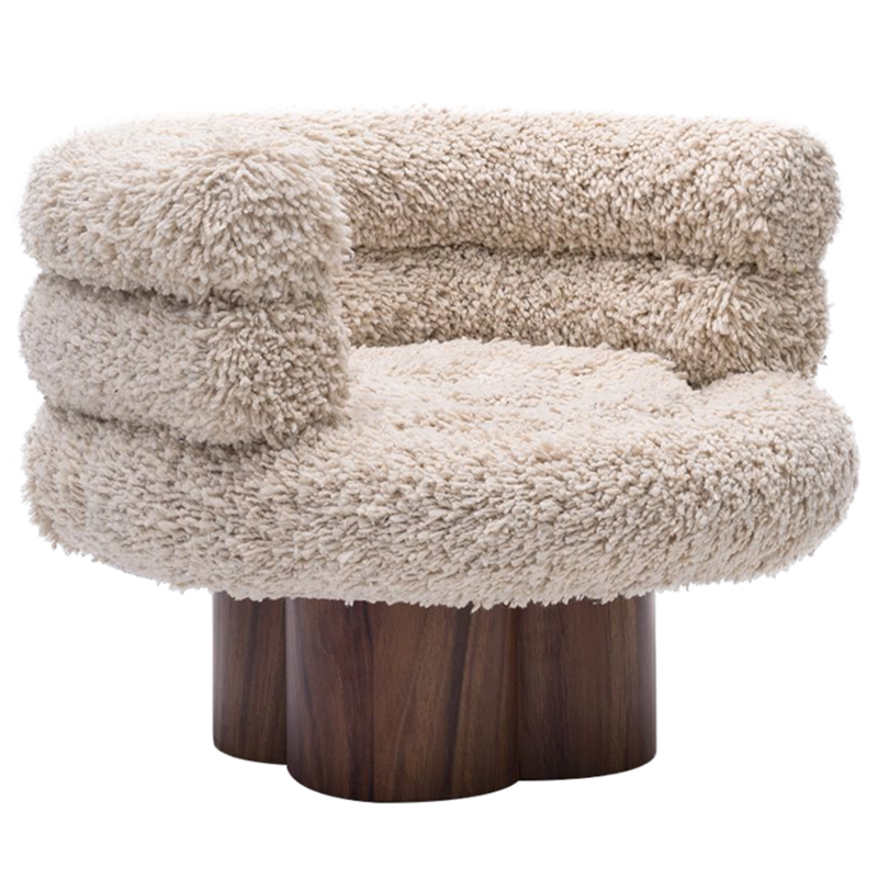 Дизайнерское кресло Cosy Amchair Бежевый Коричневый Дизайнерское кресло Cosy Amchair Бежевый Коричневый в Брянске | Loft Concept