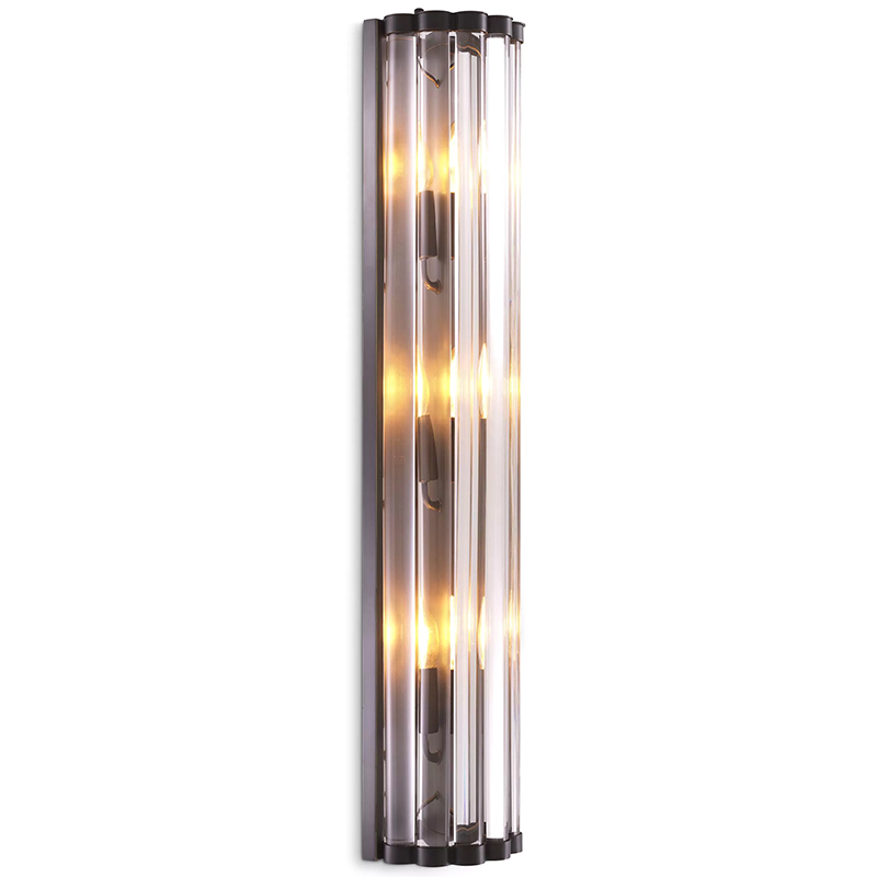 Бра Eichholtz Wall Lamp Amalfi L Bronze Темная бронза Прозрачное Стекло в Брянске | Loft Concept 