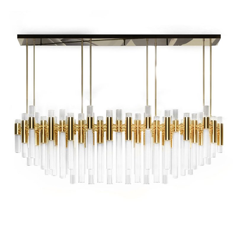Люстра Luxxu Waterfall Rectangular suspension Глянцевое золото Прозрачное Стекло Люстра Luxxu Waterfall Rectangular suspension Глянцевое золото Прозрачное Стекло в Брянске | Loft Concept