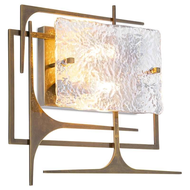 Бра Eichholtz Wall Lamp Zeno Прозрачное Стекло Латунь Бра Eichholtz Wall Lamp Zeno Прозрачное Стекло Латунь в Брянске | Loft Concept