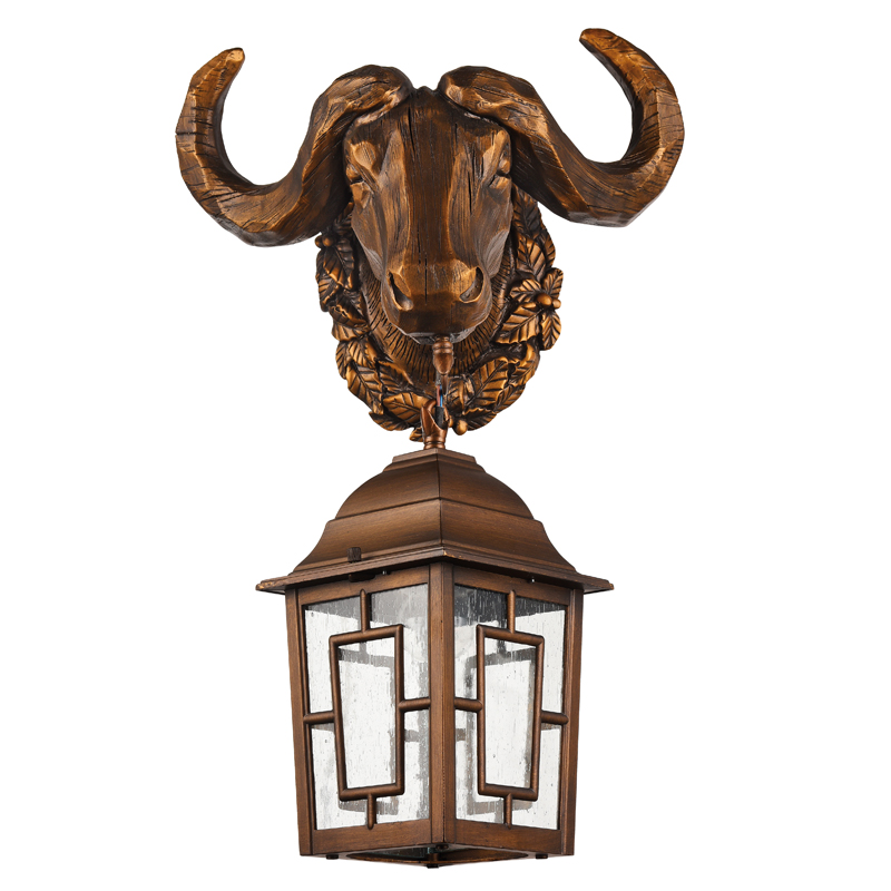 Уличный светильник Bull Lantern Коричневый винтаж Прозрачное Стекло Уличный светильник Bull Lantern Коричневый винтаж Прозрачное Стекло в Брянске | Loft Concept