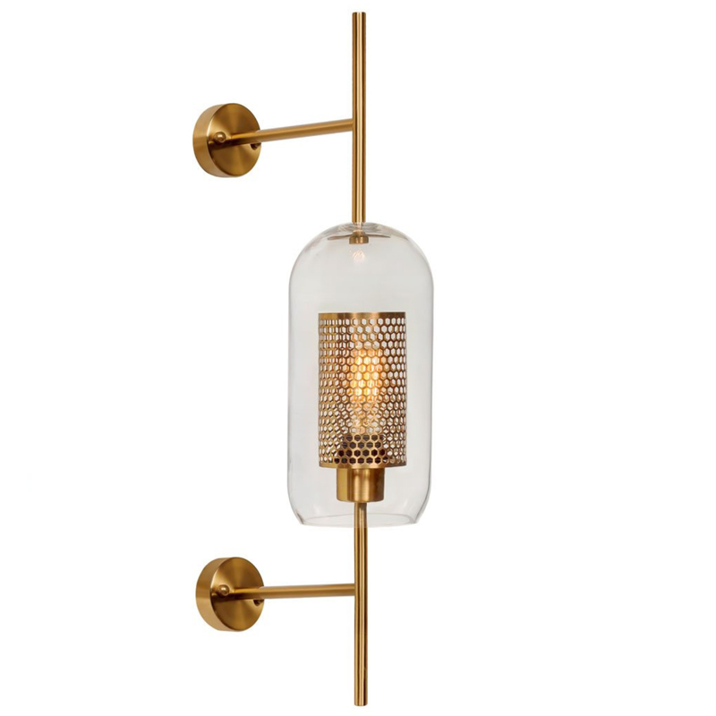Бра Perforation Wall Lamp Gold 67 Золотой Прозрачное Стекло Бра Perforation Wall Lamp Gold 67 Золотой Прозрачное Стекло в Брянске | Loft Concept