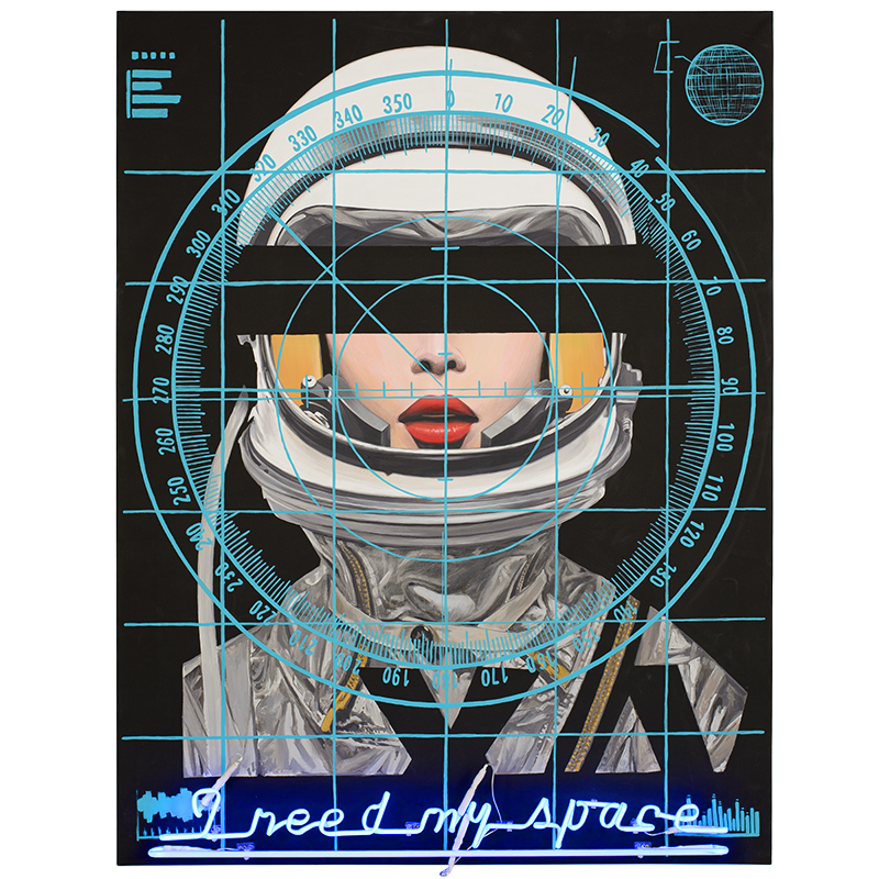 Картина Cosmo Girl с декоративной подсветкой Мульти Картина Cosmo Girl с декоративной подсветкой Мульти в Брянске | Loft Concept