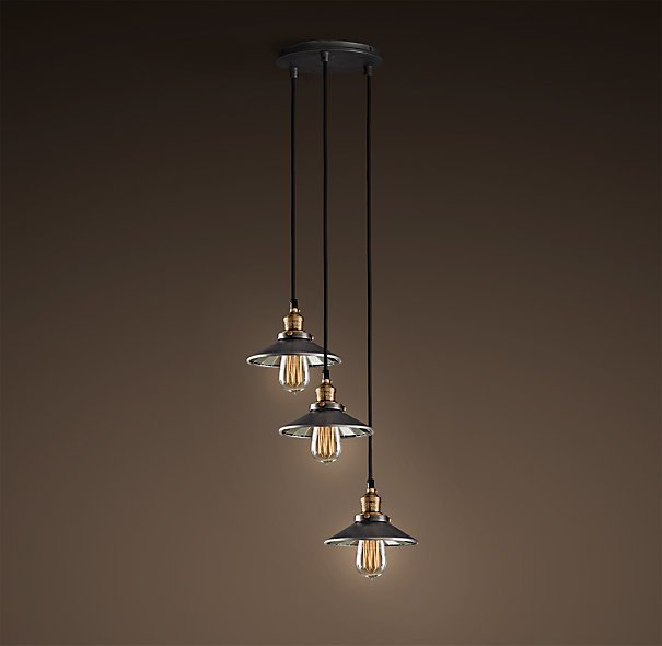 Люстра Loft Cone Pendant Reflector 3 Черный Люстра Loft Cone Pendant Reflector 3 Черный в Брянске | Loft Concept