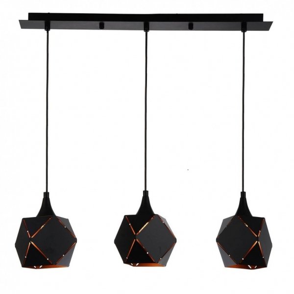 Подвесной светильник Volume Square Pendant 3 Черный в Брянске | Loft Concept 