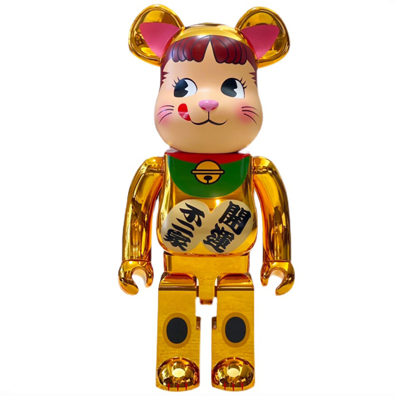 Статуэтка Bearbrick Maneki Neko Gold Золотой Мульти Статуэтка Bearbrick Maneki Neko Gold Золотой Мульти в Брянске | Loft Concept