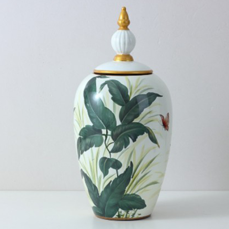 Ваза Vase Aina M Зеленый Белый Золотой Ваза Vase Aina M Зеленый Белый Золотой в Брянске | Loft Concept