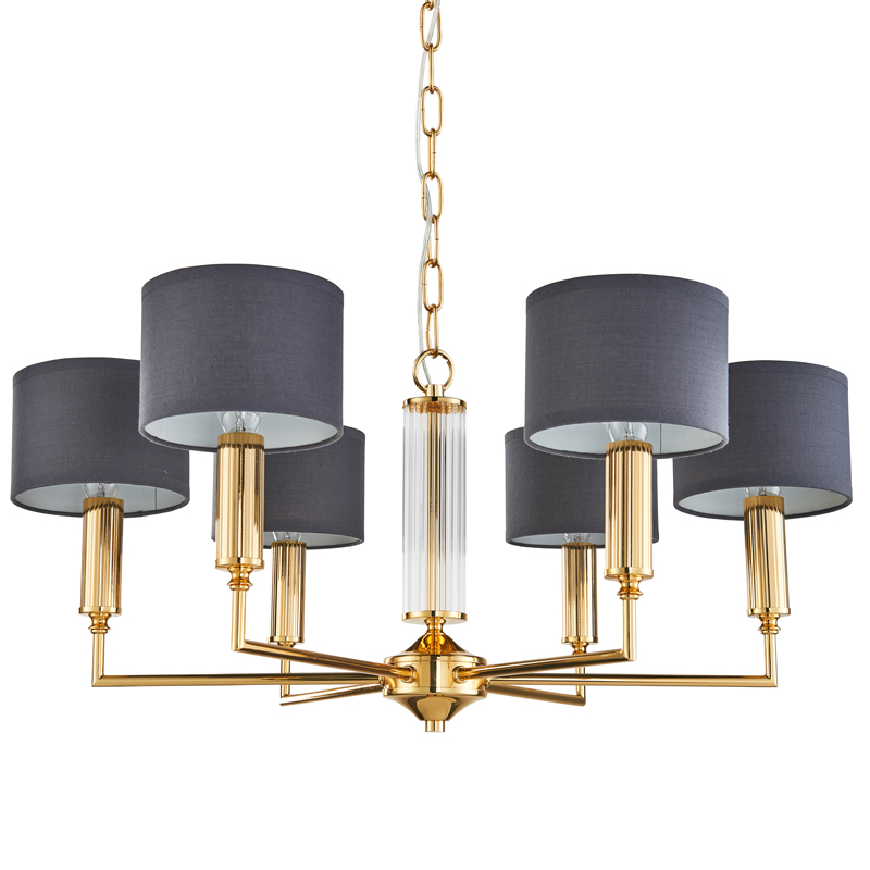 Люстра Laurent Chandelier grey 66 Глянцевое золото Серый Прозрачный Люстра Laurent Chandelier grey 66 Глянцевое золото Серый Прозрачный в Брянске | Loft Concept