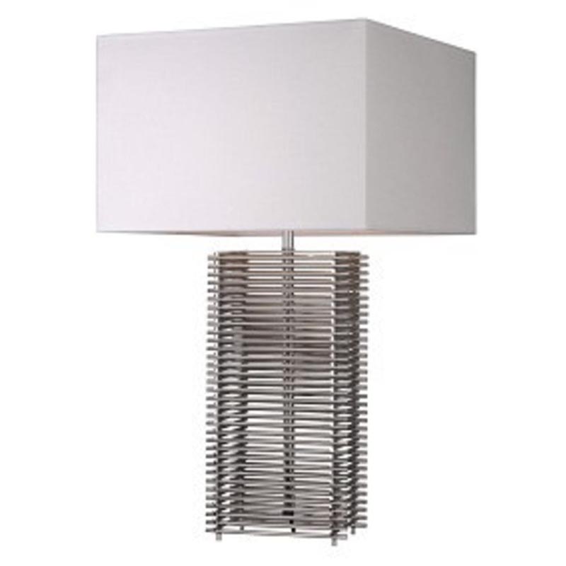 Настольная лампа Milburn Table Lamp Хром Белый Настольная лампа Milburn Table Lamp Хром Белый в Брянске | Loft Concept