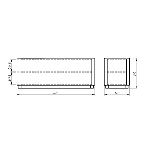 Тумба молочного цвета с 3-мя дверцами Tammi  в Брянске