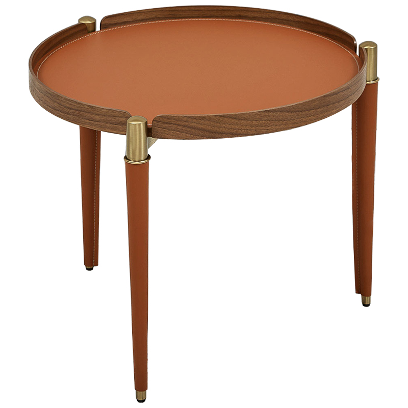 Кофейный стол Ferrey Round Table Side Оранжевый Золотой Кофейный стол Ferrey Round Table Side Оранжевый Золотой в Брянске | Loft Concept