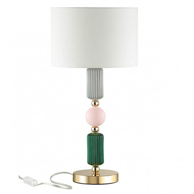 Настольная лампа Керамика Iris Candy table lamp Белый Зеленый Розовый Серый Настольная лампа Керамика Iris Candy table lamp Белый Зеленый Розовый Серый в Брянске | Loft Concept