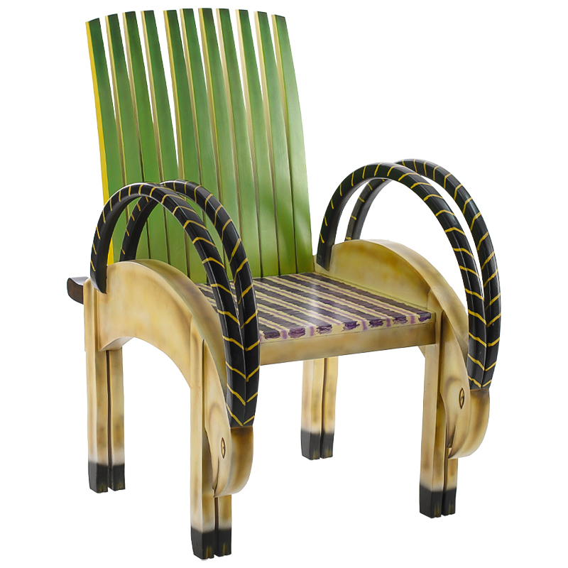 Кресло Oryx Armchair Зеленый Желтый Черный Мульти Кресло Oryx Armchair Зеленый Желтый Черный Мульти в Брянске | Loft Concept