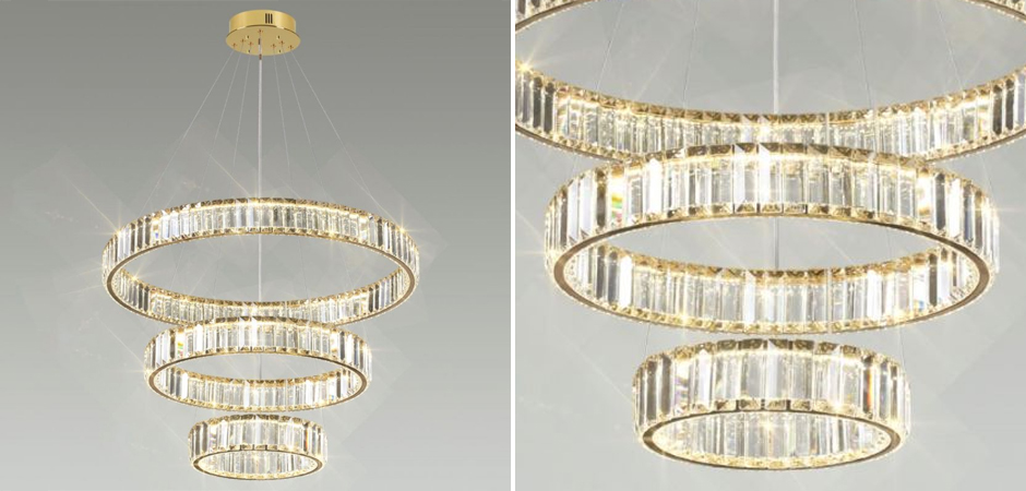 Люстра Хрустальная Ring Horizontal 3 кольца Люстра Хрустальная Ring Horizontal 3 кольца - Loft-Concept в Брянске