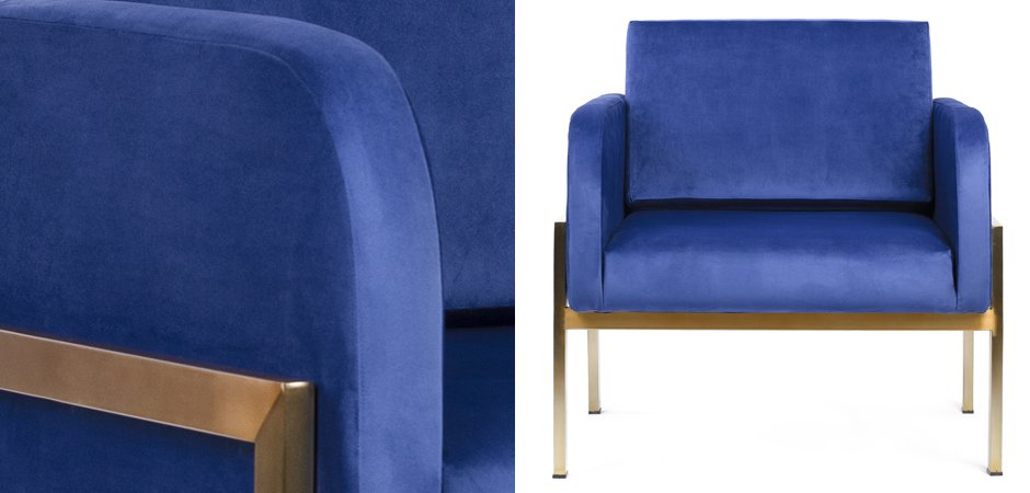 Кресло Velvet Ardmore Chair blue Кресло Velvet Ardmore Chair blue - Loft-Concept в Брянске
