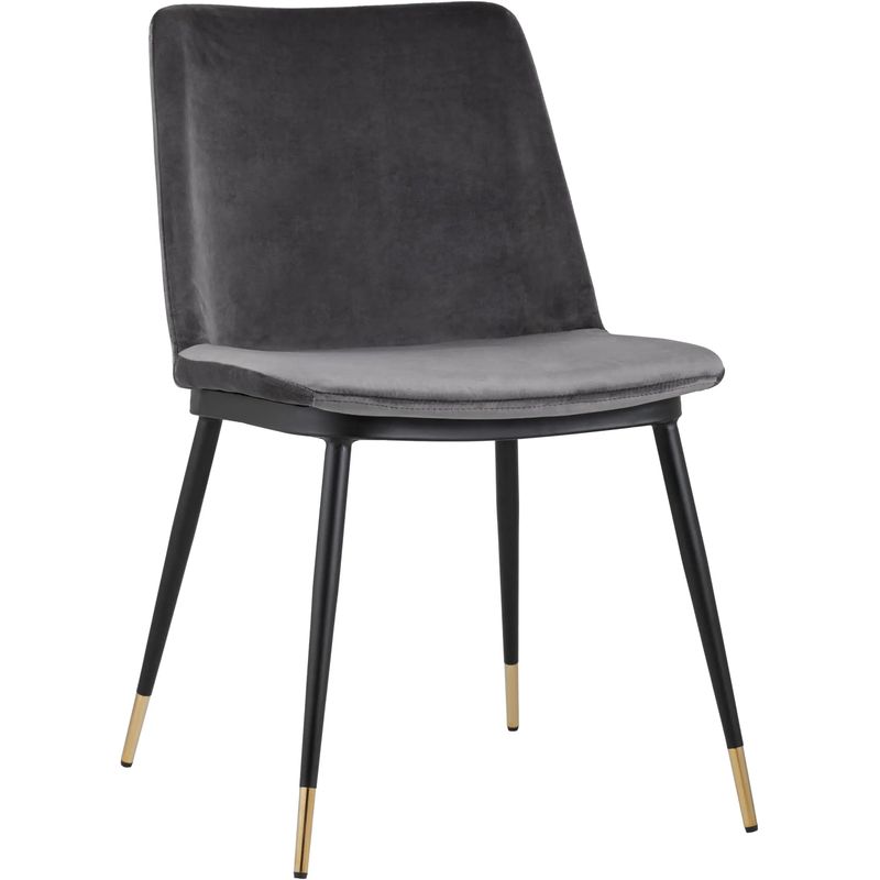 Стул Melissa Chair Серый Велюр Серый Черный Стул Melissa Chair Серый Велюр Серый Черный в Брянске | Loft Concept