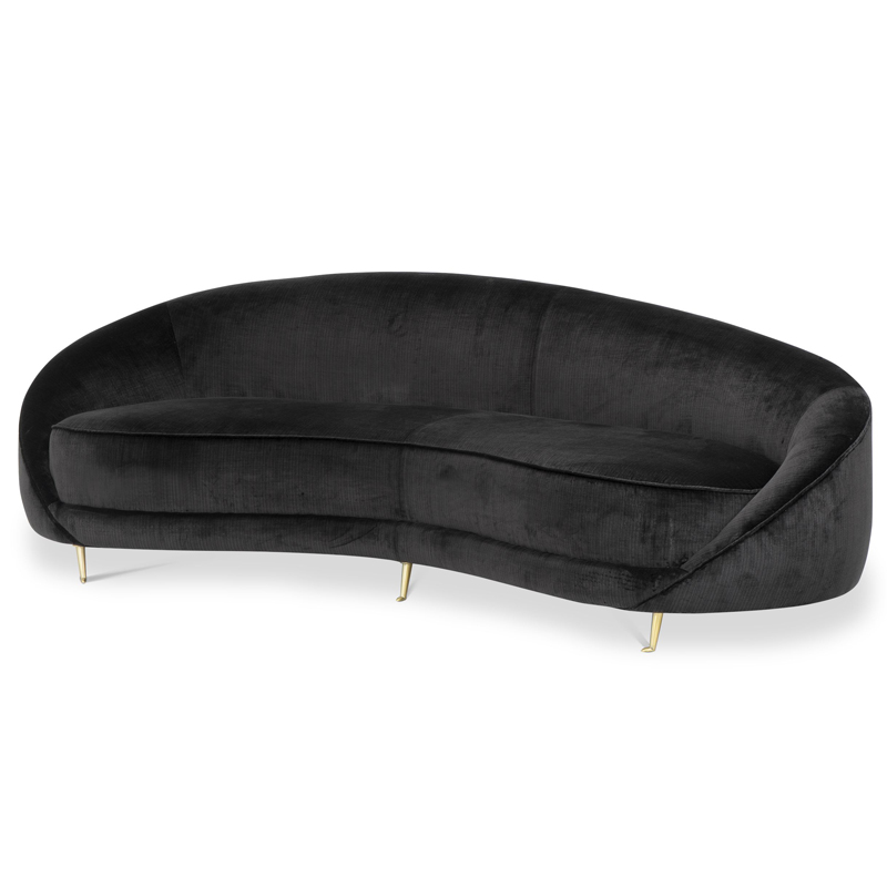 Диван Eichholtz Sofa Esmeralda Черный Латунь в Брянске | Loft Concept 