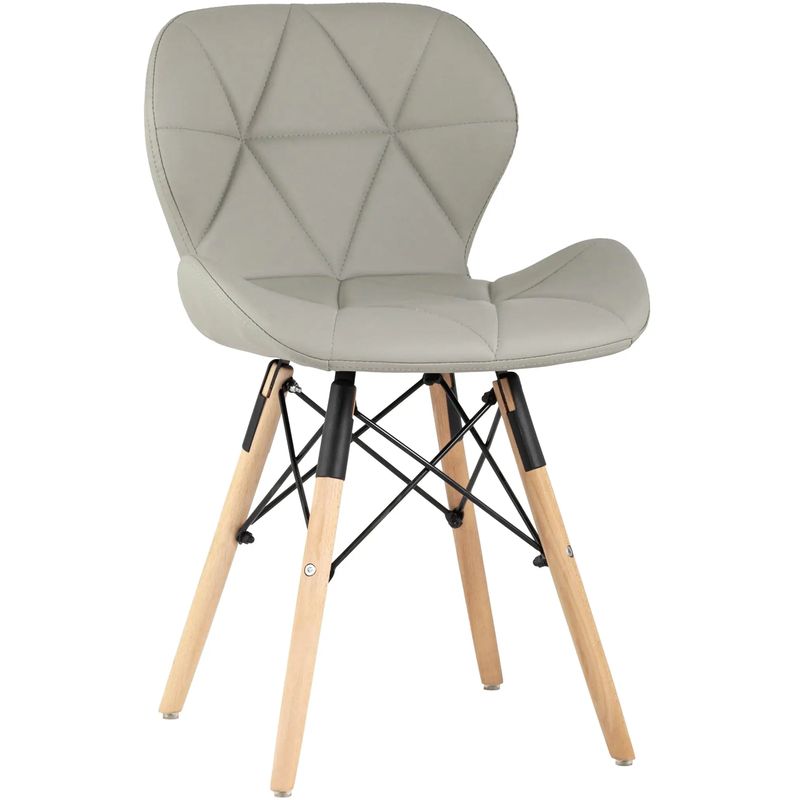 Стул Jeroen Chair Серая Экокожа Серый Древесина Черный Стул Jeroen Chair Серая Экокожа Серый Древесина Черный в Брянске | Loft Concept
