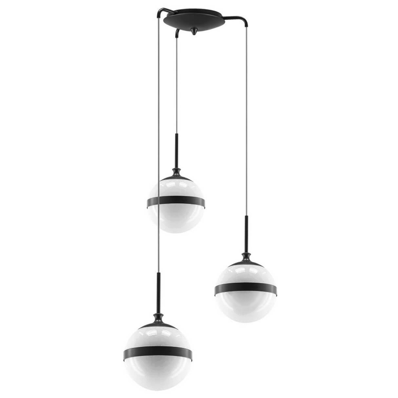 Подвесной светильник Peggy Single Pendant Light Темный хром Белый Подвесной светильник Peggy Single Pendant Light Темный хром Белый в Брянске | Loft Concept