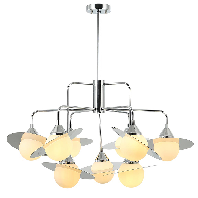 Люстра Phainon Chrome Chandelier 9 Хром Белый Люстра Phainon Chrome Chandelier 9 Хром Белый в Брянске | Loft Concept