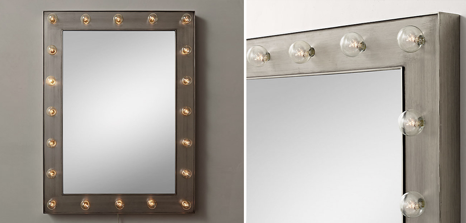 Зеркало с подсветкой Restoration Hardware ILLUMINATED Mirror Pewter Зеркало с подсветкой Restoration Hardware ILLUMINATED Mirror Pewter - Loft-Concept в Брянске