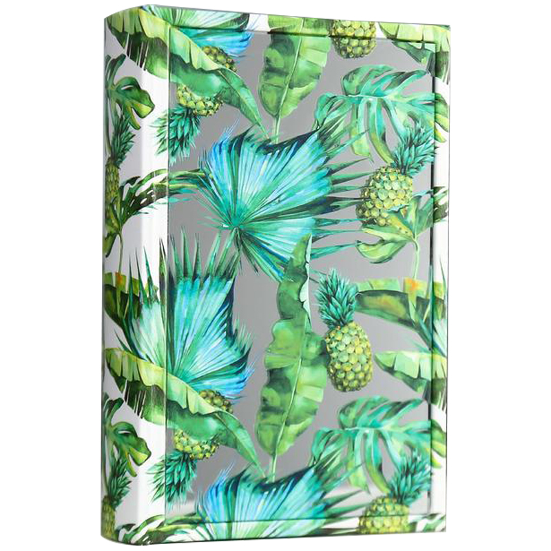 Шкатулка-книга Pineapples and Leaves Mirror Book Box Зеленый Белый Зеркало Шкатулка-книга Pineapples and Leaves Mirror Book Box Зеленый Белый Зеркало в Брянске | Loft Concept