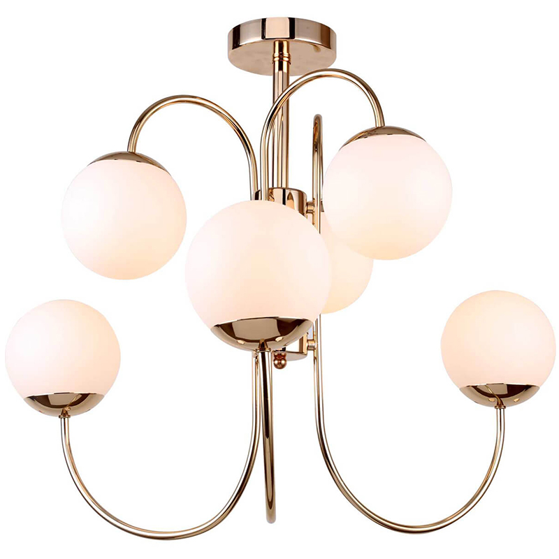 Люстра Amalthea Chandelier 6 Золотой Белый Люстра Amalthea Chandelier 6 Золотой Белый в Брянске | Loft Concept