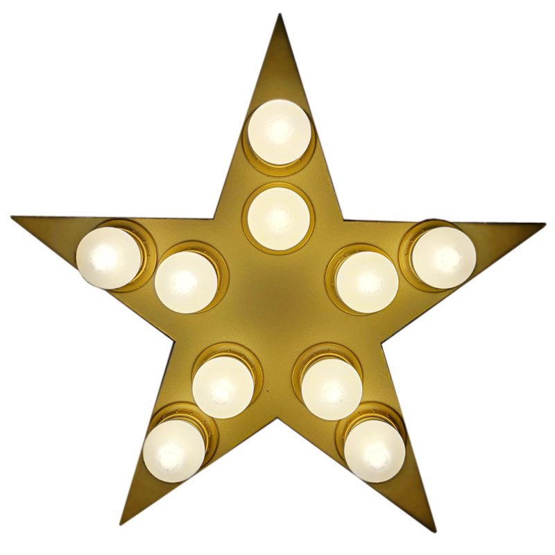 Настенный светильник Star золотая звезда матовое золото Настенный светильник Star золотая звезда матовое золото в Брянске | Loft Concept