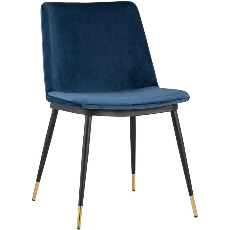 Стул Melissa Chair Синий Велюр Синий Черный Стул Melissa Chair Синий Велюр Синий Черный в Брянске | Loft Concept