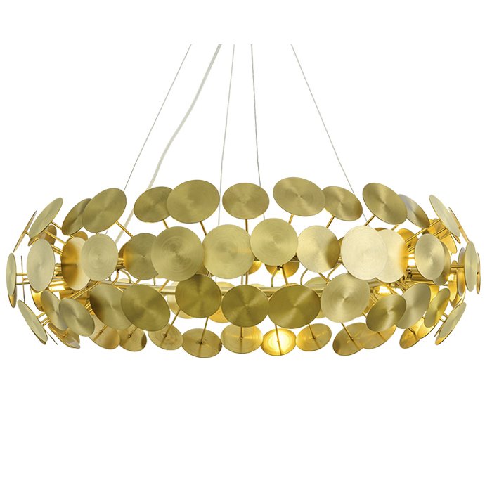 Люстра Metal Disc Chandelier ring Золотой Люстра Metal Disc Chandelier ring Золотой в Брянске | Loft Concept